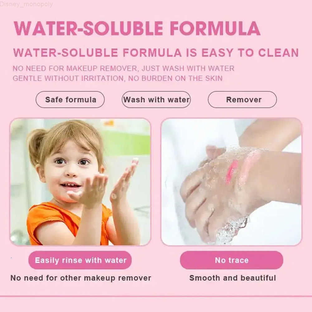 Disney Princess Make Up Box Play House Toy Girls Eye Shadow Makeup Cosmetics Handbag Real Little Girls Makeup Kit Princess Play Makeup H251202