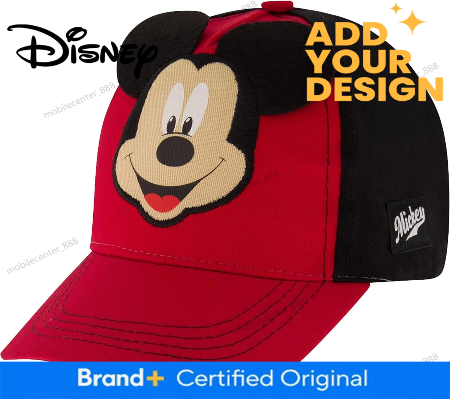 Disney custom Mickey Mouse Baseball Cap, Mickey Mouse Adjustable Toddler 2-4 Or Boy Hats for Kids Ages 4-7