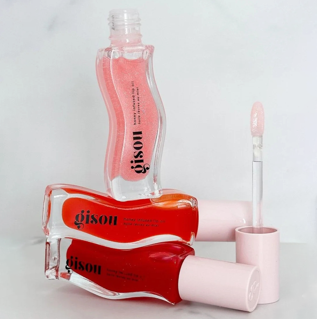 Gisou Lip Oil Honey Infused Lip Gloss 8ml Moisturizing Lipgloss Coconut Frost Honey Gold Mango Passion Punch Strawberry Watermelon Sugar Make Up Lips 