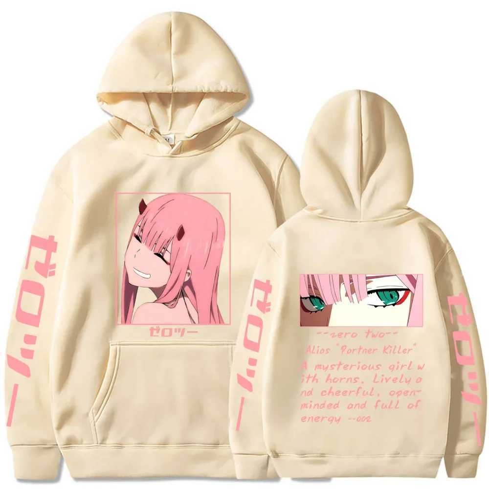 Darling In The Franxx Hot Anime Hoodie Zero Two Eyes Graphic Printed Hooded Women Plus Size Pullover Harajuku Female Sweatshirt J251203