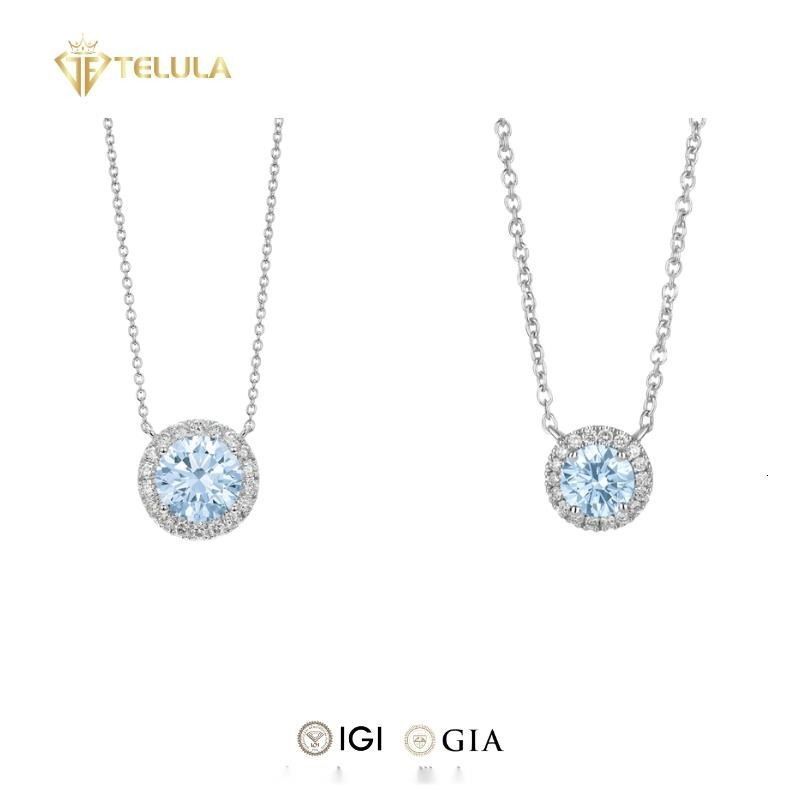 IGI Certified Diamond Lab Grown Jewelry 14K Solid Gold Synthetic Diamond Pendant Lab Grown Diamond Necklace