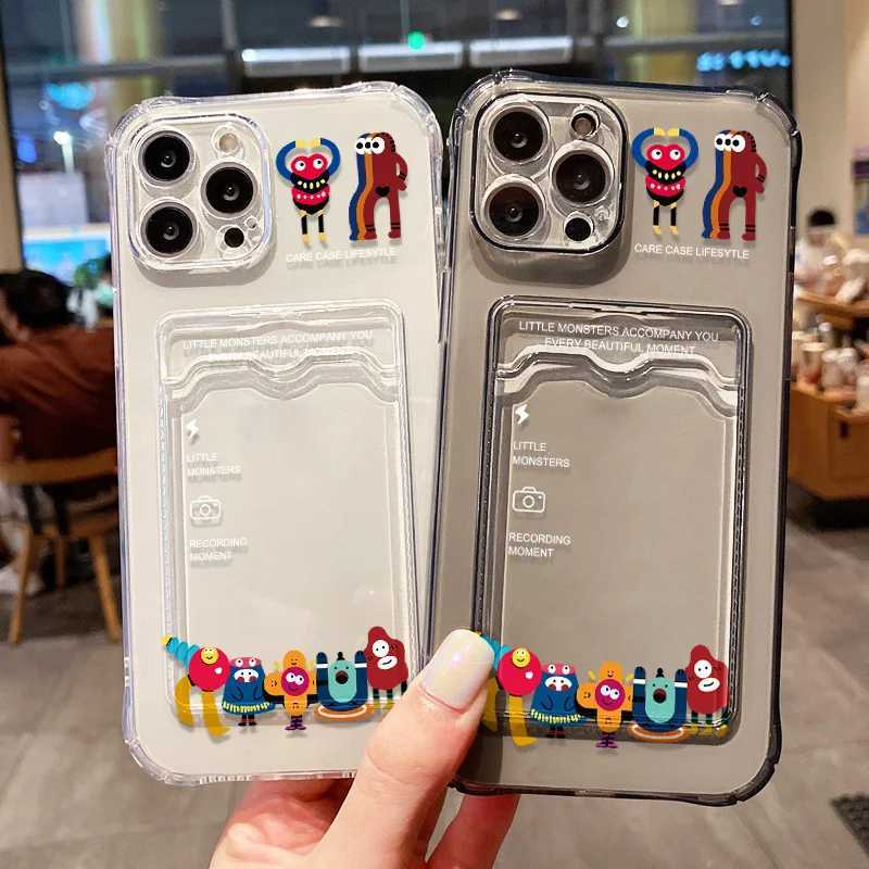 Wallet Card Holder Clear Soft Case For iPhone 16 Pro 15 13 14 12 11 Pro Max XS XR X 8 7 Plus SE2022 Transparent Card Slots Cover J251202