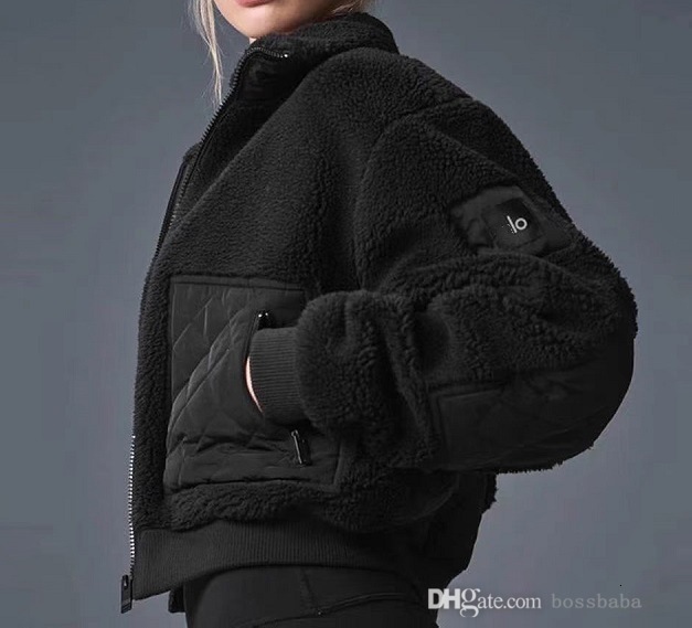 Designer Jacket Women Fleece Faux Fur Lamb Plush Patchwork Coat Autumn Winter Warm Long Sleeve Jackets Womens Clothes