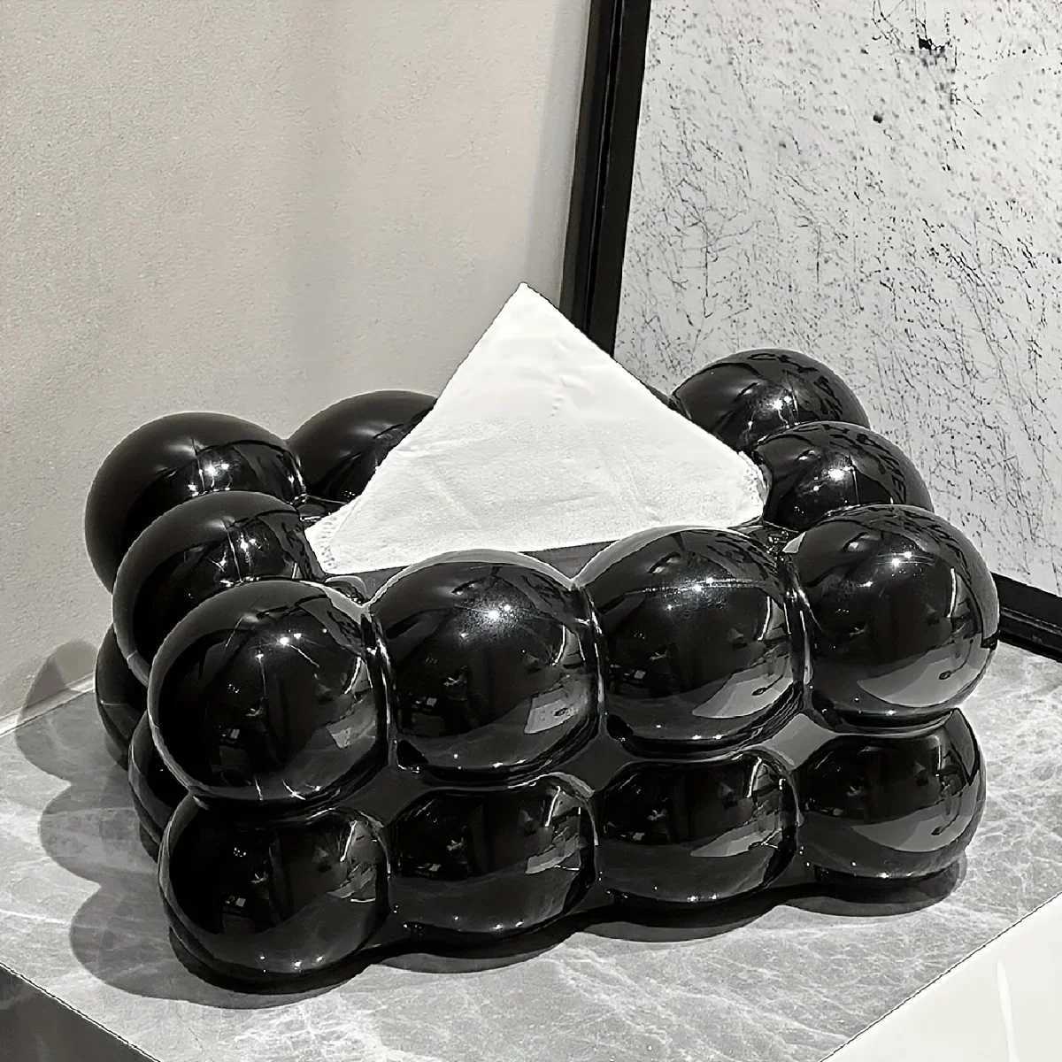 Chic Cloud-Shaped Tissue Holder Decorative Desktop Organizer for Living Ro Durable Plastic Napkin Dispenser with Storage Box H251201