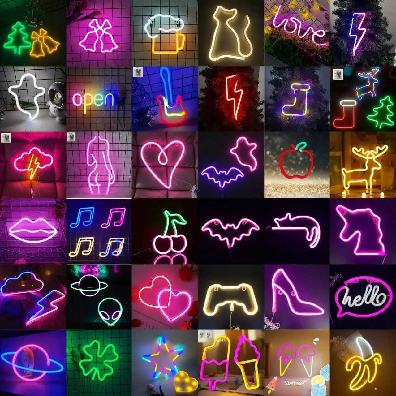 1 Piece Shape Neon Light Suitable for Colorful Party Decoration Confession and Proposal Birthday Gift Construction of Various Wall Atmosphere H251201