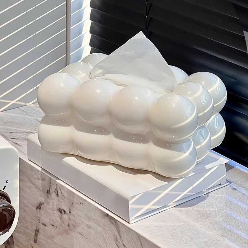 Modern Cloud-Shaped Glossy Plastic Tissue Box Holder Stylish He Decor for Kitchen Bedro Living Ro Decorative Item H251201