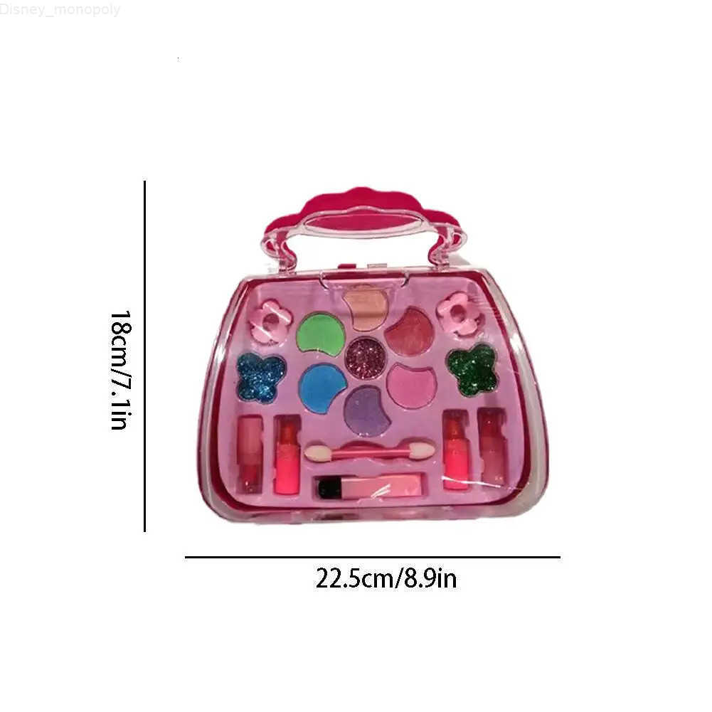 Disney Princess Make Up Box Play House Toy Girls Eye Shadow Makeup Cosmetics Handbag Real Little Girls Makeup Kit Princess Play Makeup H251202