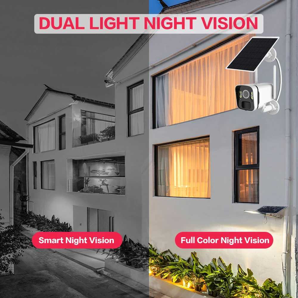 5MP IP EseeCloud WIFI Solar Camera PIR Human Detection Outdoor Security Surveillance Integrated Battery CCTV Video IP Cameras C251202