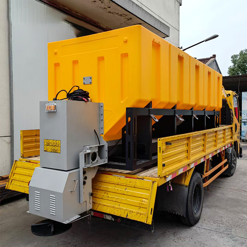 Industrial-Grade Poly Salt Spreader | Corrosion-Proof Hopper for High-Volume Municipal & Airport Winter Maintenance