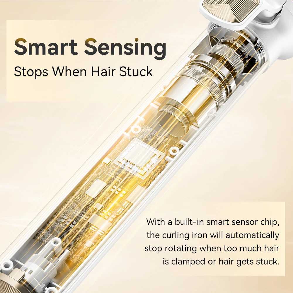 ANLAN Autatic Curling Iron 30s Fast Heating Smart Temperature Control Ceramic Coating Long La Curls Rotary Hair Curler C251202