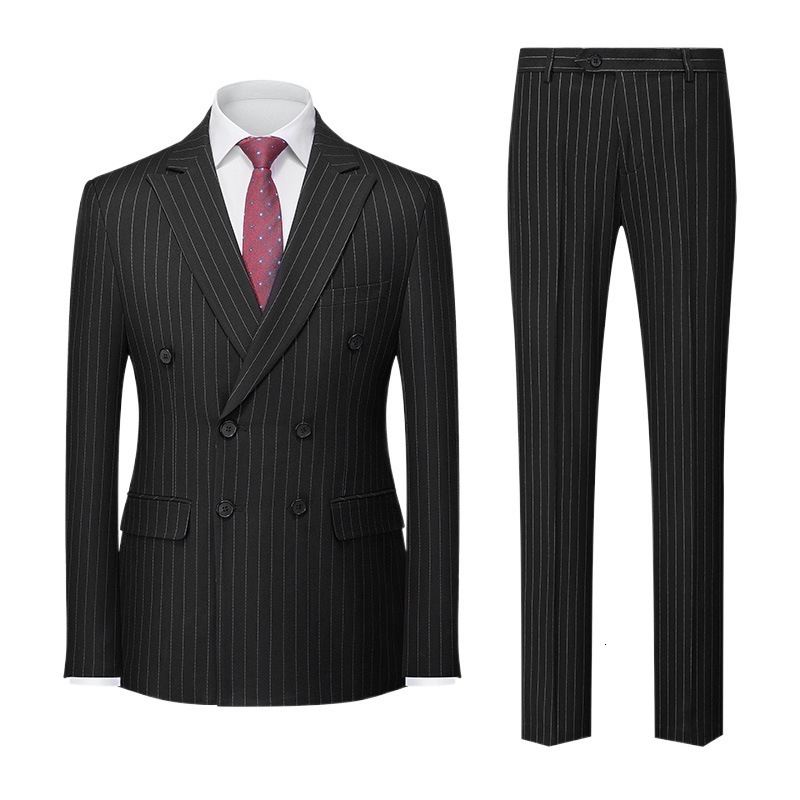 Men Suits Blazers Striped Mens For Wedding Custom Made Double Breasted Man Costume Groom 2 Pieces Tuxedos Blazer Pants 230814