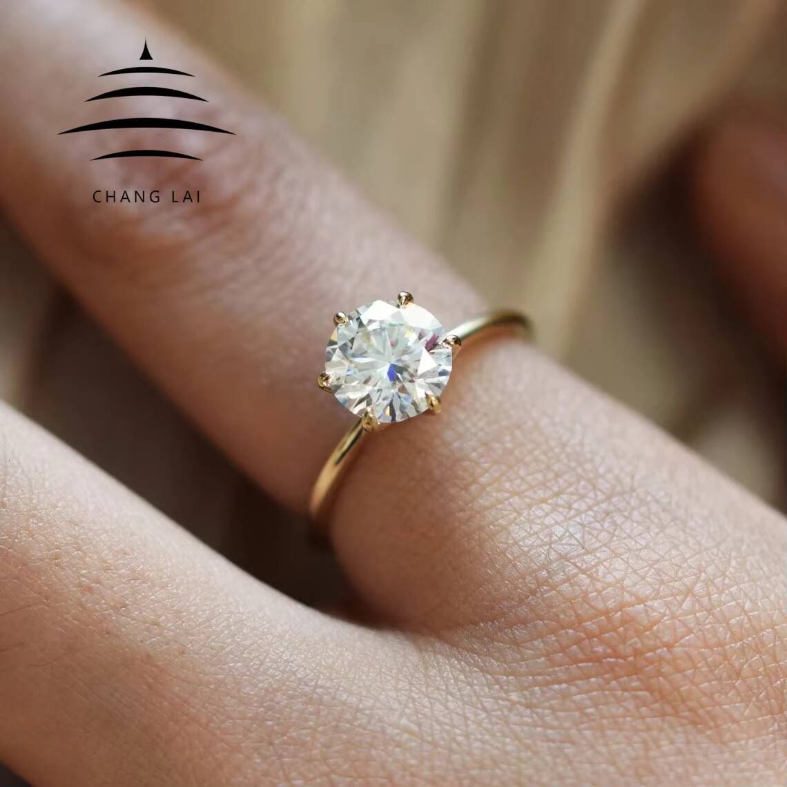 CHANG LAI CVD PHPT 2 Ct Laboratory Diamond Rings Excellent Brilliant Round Cut 5ct Lab Grown Diamond Ring