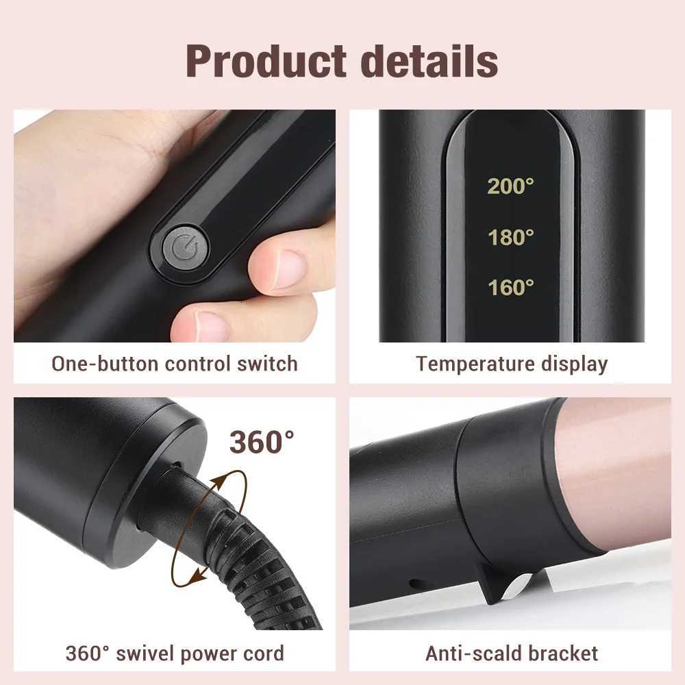 6 in 1 Hair Curling Iron 30s Fast Heating Autatic Temperature Hair Care Hair Curler for All Hair Types Rollers C251202