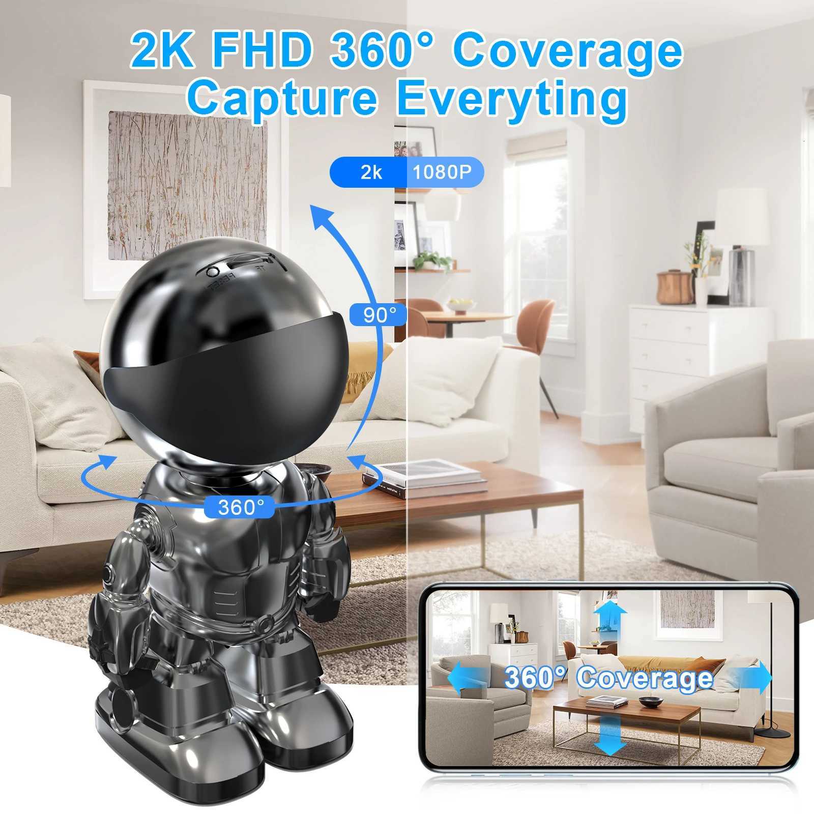 WESECUU 1080 HD Robot Camera Wifi P Indoor He Security Camera Night Vision Two Way Au Auto Tracking Indoor Baby Monitor C251202