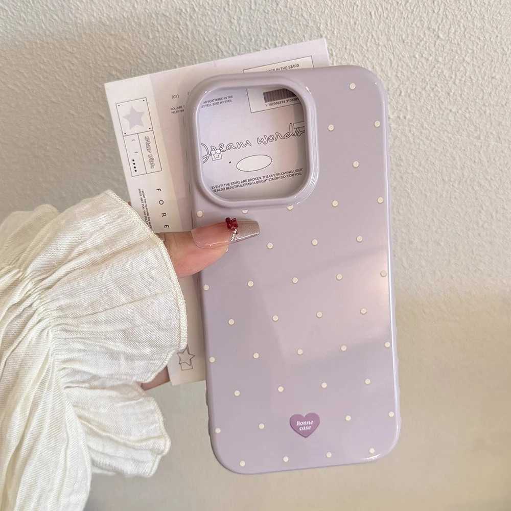 INS Polka Dot Small Fresh Mobile Phone Case for IPhone 17 16 15 14 13 Pro Max Ultra Slim Shockproof Cover for IPhone 17 Pro Case J251202
