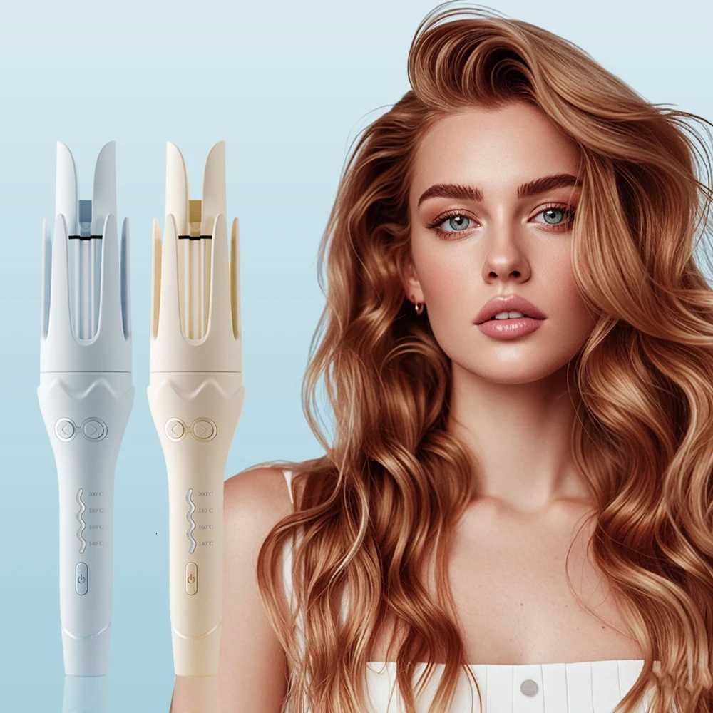 36mm Autatic Rotating Hair Curler - Ceramic Electric Curling Iron Wand with Negative Ions Anti-Tangle Curling Stick for Waves C251202