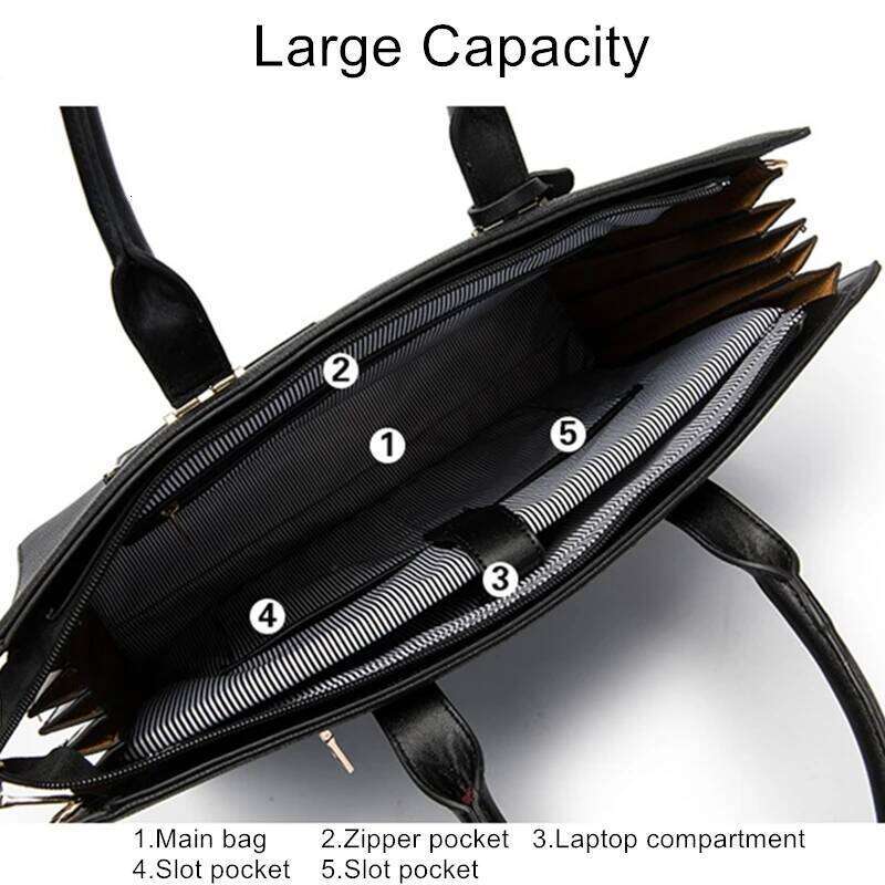 Luxury Bag Designer OYIXINGER Women S Leather Laptop Briefcase Inch Large Capacity Shoulder Bag For Macbook HP DELL Business Work Tote Waterproof