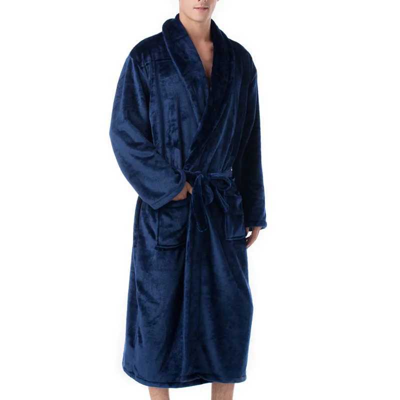 Spring Winter Men Bathrobe 9XL 8XL 7XL 6XL Bust 140cm Warm Plus Size Sleepwear Pajama C251202
