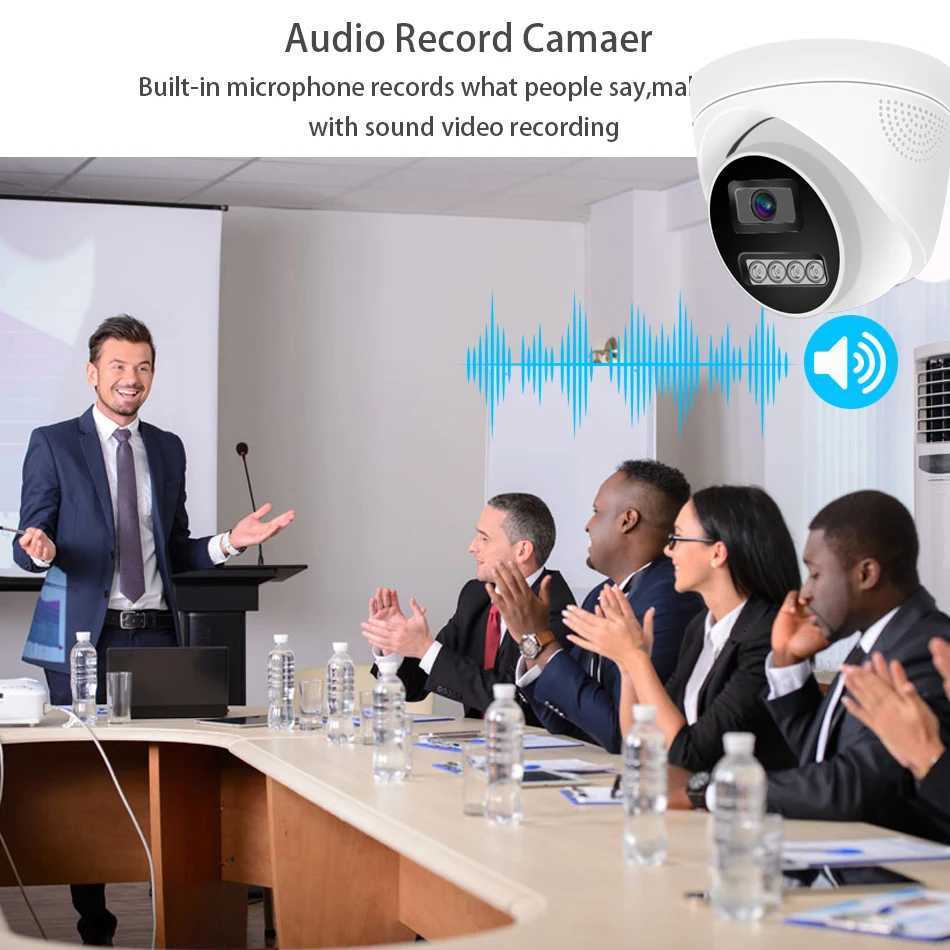 4K 8MP Surveillance Camera IP POE H265 Au De HD Night Vision Human Detect 48V 4MP CCTV Video Security For NVR C251202