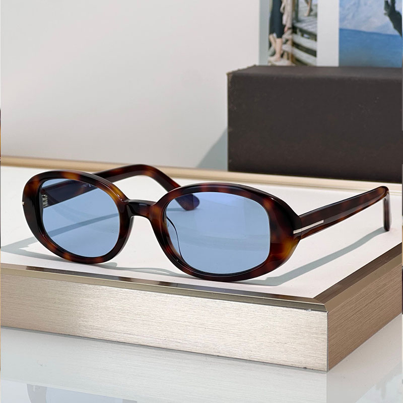 Ladies IGGY SUNGLASSES Summer Fashion glasses Acetate Frame Beach Leisure Show Decorative Mirror Style Leg Logo T Full Frame Elliptical Glasses FT1364