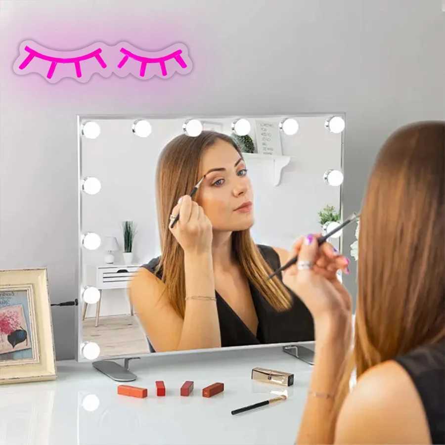 Pink Eyelash Led Neon Sign Suitable For Eyelash Room Decor Art Wall Lamp In Dressing Room And Beauty Salon Powered By Usb H251201