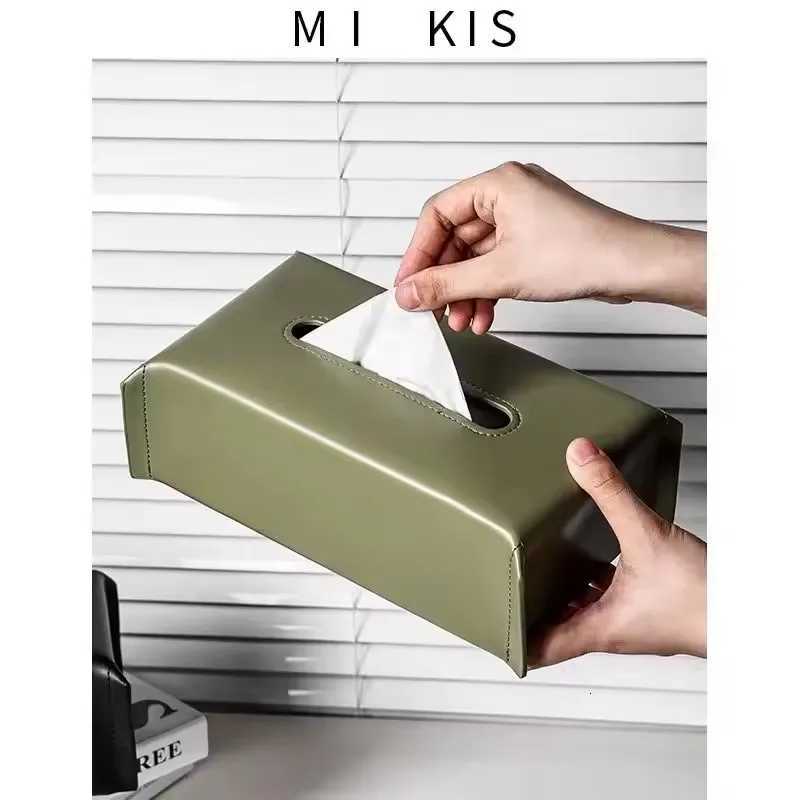 Light luxury leather tissue box and napkin cover simple and elegant suitable for hes and offs can hold tissues H251201