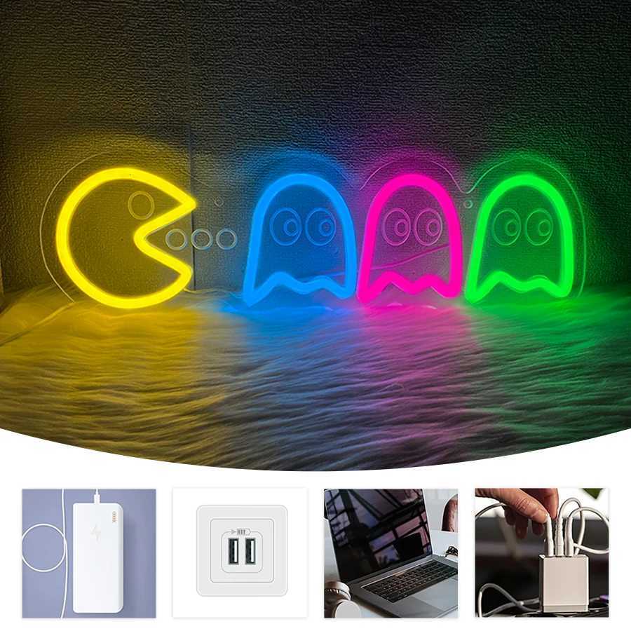 Game Led Neon Sign Cartoon Icon Wall Decor Used For Room Home Game Room Club Office Bar Art Wall Lamp Usb Powered H251201