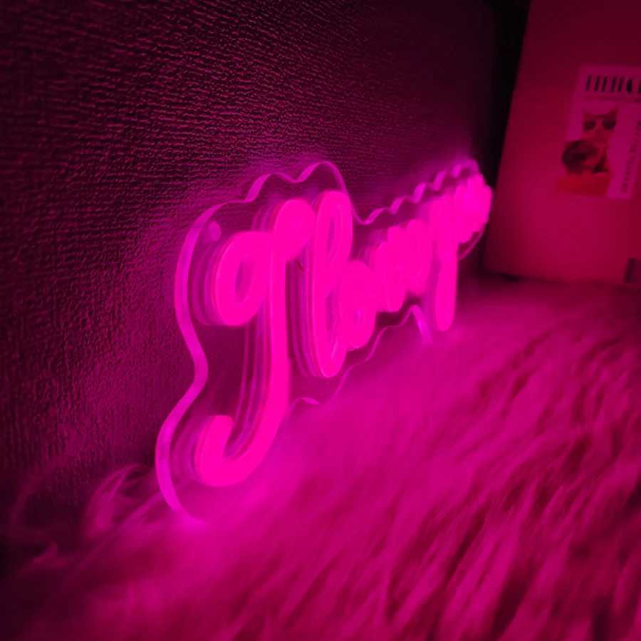 I Love You Neon Sign Pink Led Letter Light Icon Usb Powered Used For Room Proposal Party Wedding Background Art Decor H251201
