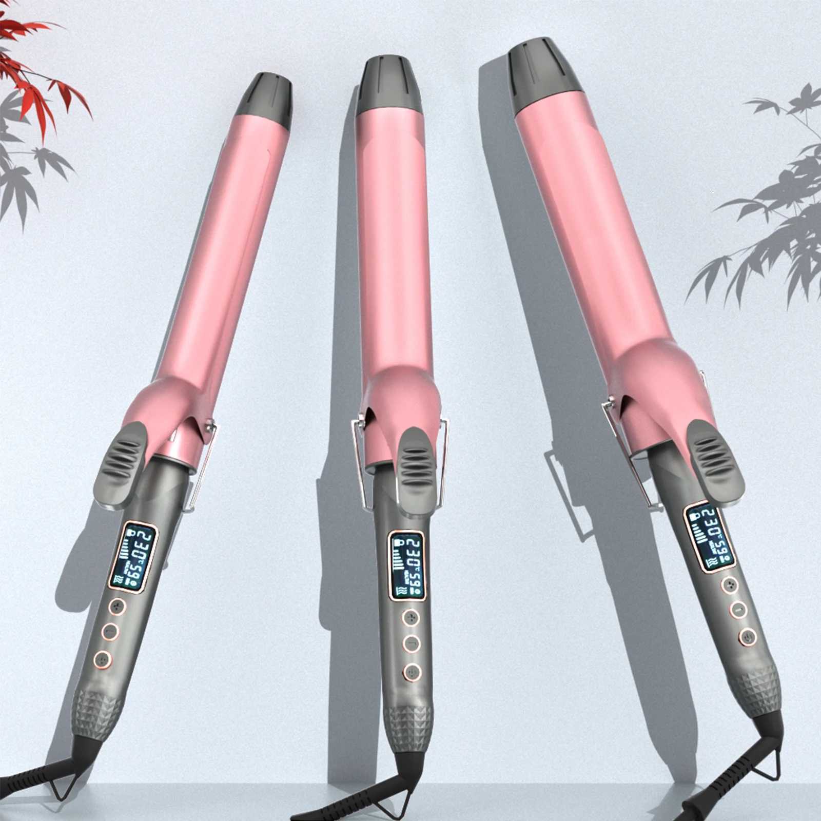 1pcs 19/25/32/38 MM Professional Hair Curler Wave Ceramic Coated Plate PTC Heater LCD Display Curling iron C251202