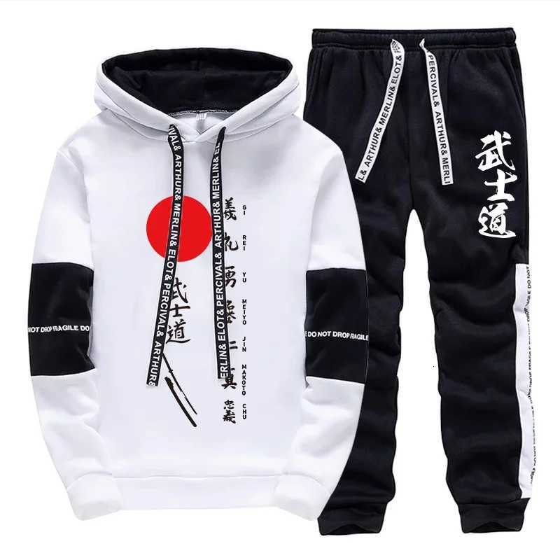 Japan Street Mens Tracksuit Printed Casual Sweatshirts Sportswear Sports Jogging Mens Clothing Fashion Single Piece Hoodie Pants W251202