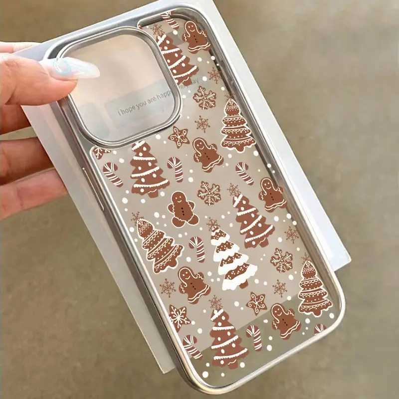 Full Screen Red Christmas Tree Biscuit Man For iPhone 17 16 15 14 13 Pro Max 7 Plus Air XR XS 16E Phone Case Anti Fall Cover Y2K J251202