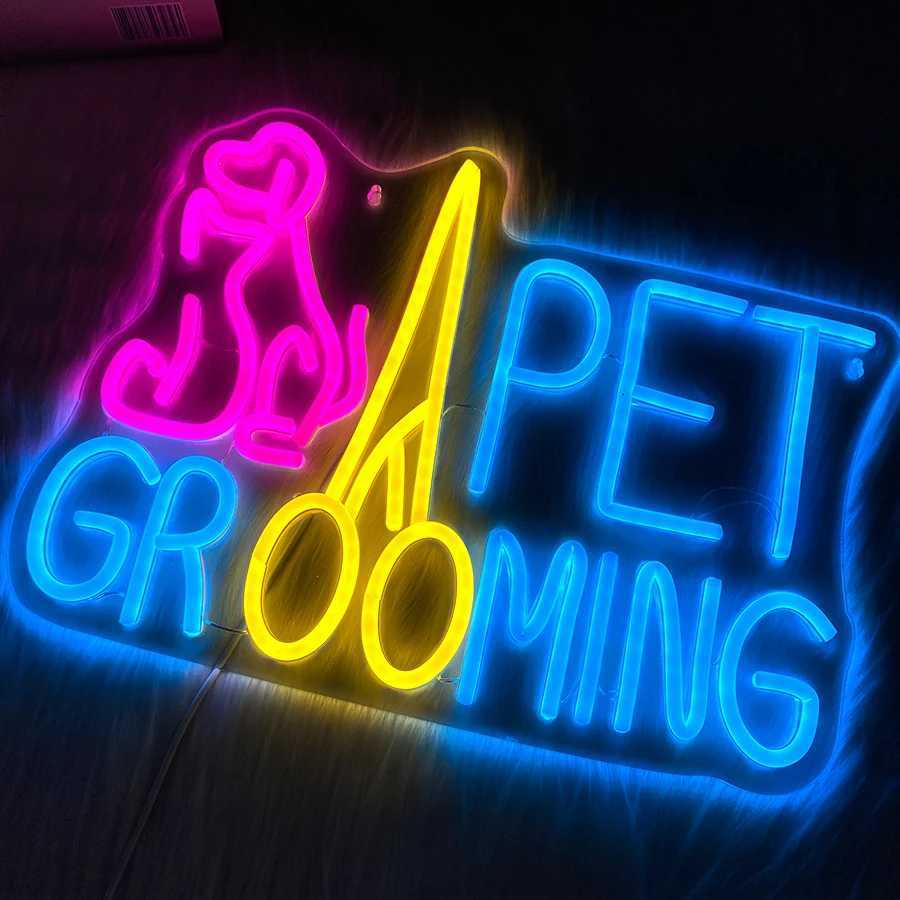 Pet Grooming Neon Sign Pink Dog Neon Light For Pet Shops Bars Dog Theme Party Decor The Best Birthday Gift For Dog Lovers H251201