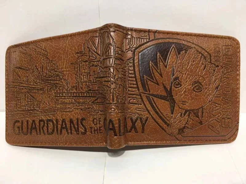 Disney Marvel Groot Wallets Guardians of The Galaxy Cute Cartoon PU Coin Purse Money Bag Short MultiFunction Portable Fashion Men Women H251202