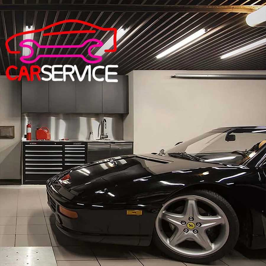 Car Service Neon Sign Wrench Icon Hand-Made Usb Powered Used For Repair Shops Auto Parts Stores Garages Man Caves Decor H251201