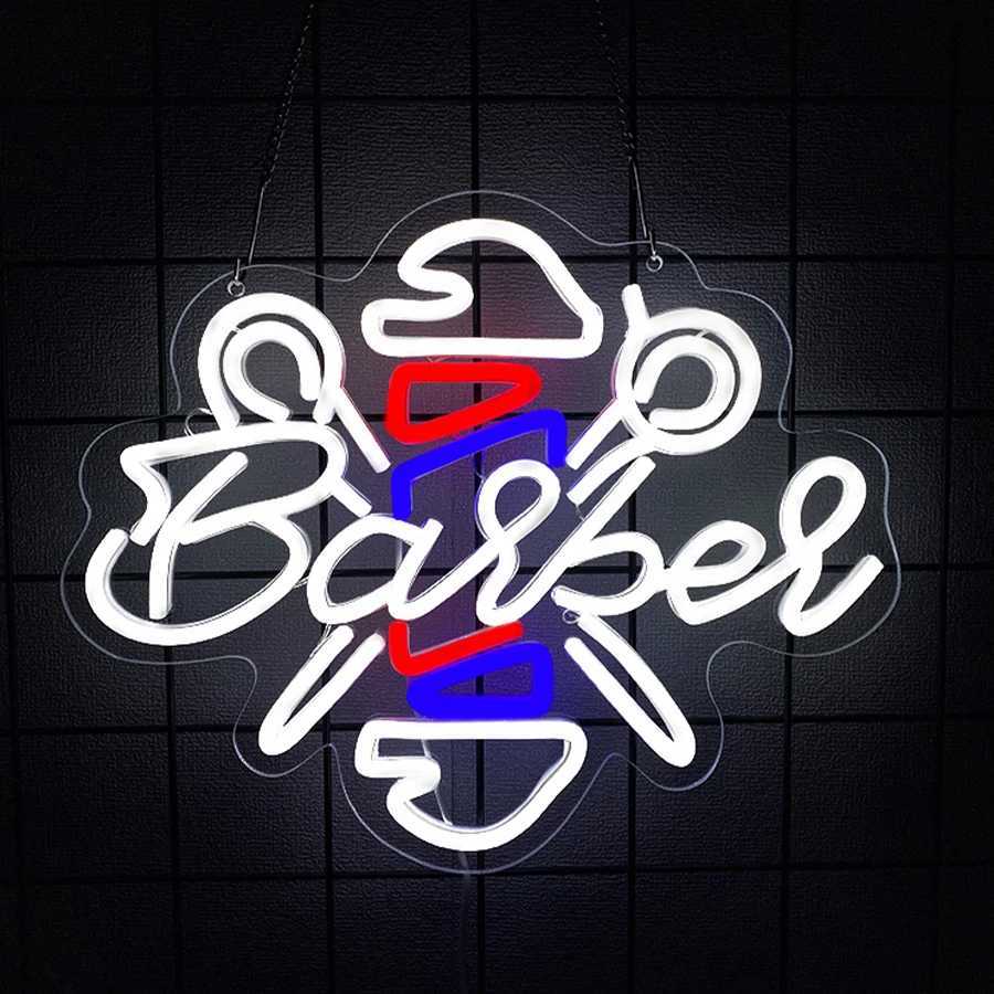 Hair Salon Led Neon Sign Barber Lamp Icon For The Best Gift For Hairdressers Usb Powered Used For Salon Studio Business Decor H251201