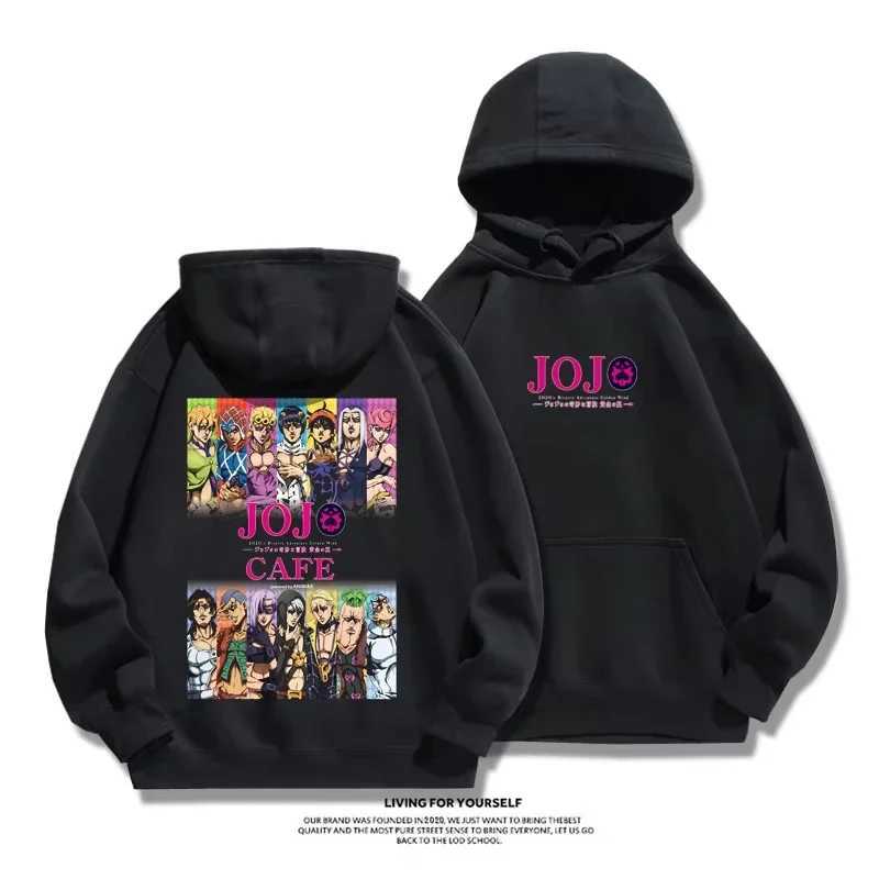 Anime JOJO Adventure Jotaro Kujo pattern autumn and winter hoodie womens fashion hip-hop mens long-sleeved sweatshirt J251203