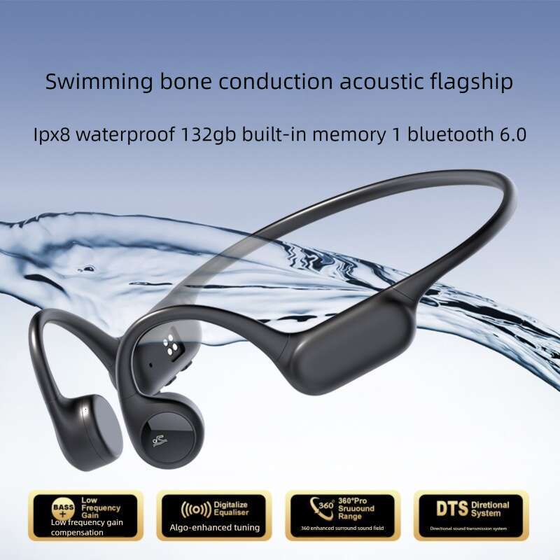 Famous Brand Cross Border B Bone Conduction With GB Memory Long Battery Life Music Listening Sports Running Swimming Bluetooth Headphones