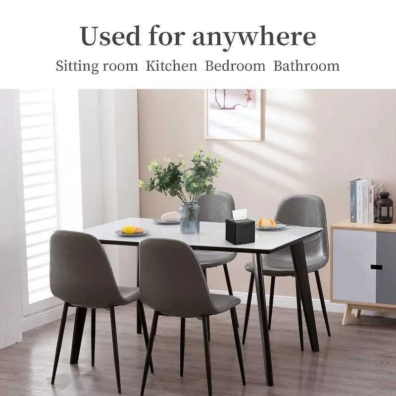 Tissue Box Cover Square Decorative PU Leather Holder Modern Tissue Case Facial Paper Organizer Dispenser For Bathro Countertop H251201