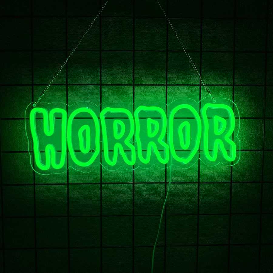 Halloween Theme Neon Signs Led Letter Icons Used For Room Horror Cinema Haunted House Adventure Bar Club Wall Decor H251201