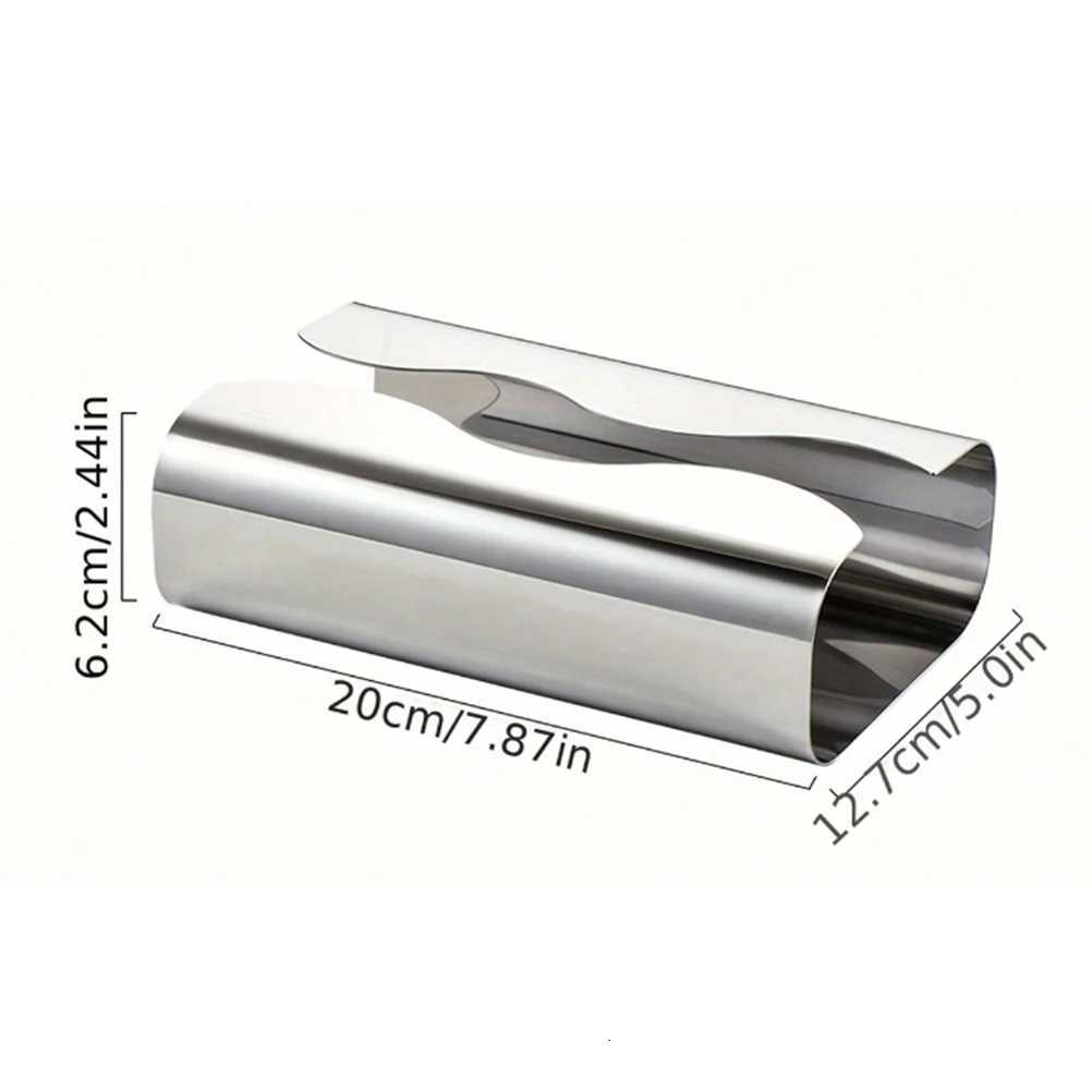 Nordic Stainless Tissue Case Mirror Napkin Holder Silvery Napkin Box Desktop Tissue Box Table Decoration Kitchen Accessories H251201
