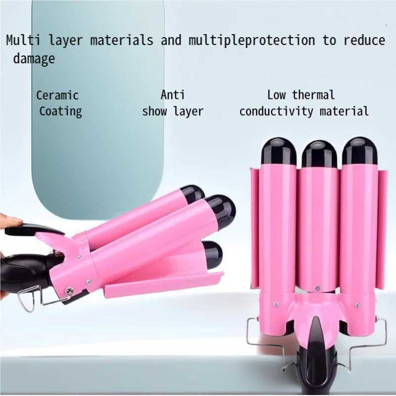 IRUIBEAUTY Professional Hair Curling Iron Ceramic Triple Barrel Hair Curler Irons Hair Styler Hair Waver Styling Tools C251202