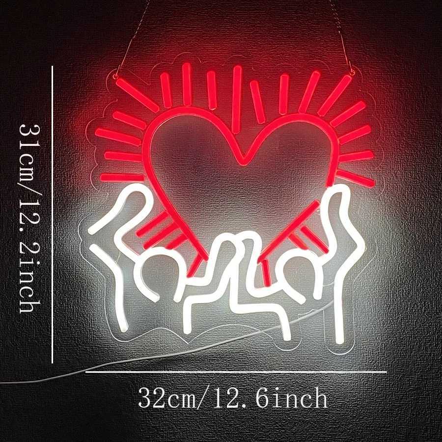 Heart LED Neon Light Wall Hanging Room Decor With OnOff Switch Home Party Wall Decor LED Neon Signs For Unique Rooms H251201