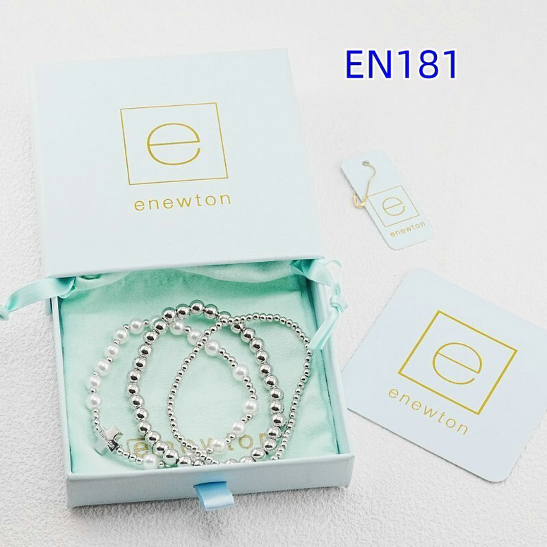 High Quality Enewton 3pcs/set Pearl Real Silver Filled Cross Bracelet Bangle Brand Birthday Gift 1:1 Brand EN181