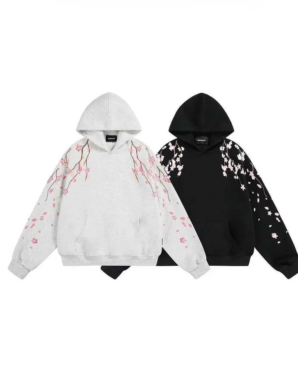 Y2K Fashion Harajuku Cute Cherry Blossom Graphic Print Oversized Hoodie Men Women Casual Pullover Sweatshirt Jacket Tops J251203