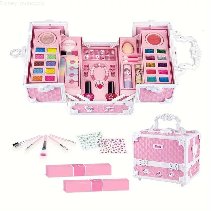 Disney Kids Makeup Kit for Girl - Kids Makeup Kit Toys for Girls Play Real Makeup Girls Toys Washable Make Up for Little Girls H251202