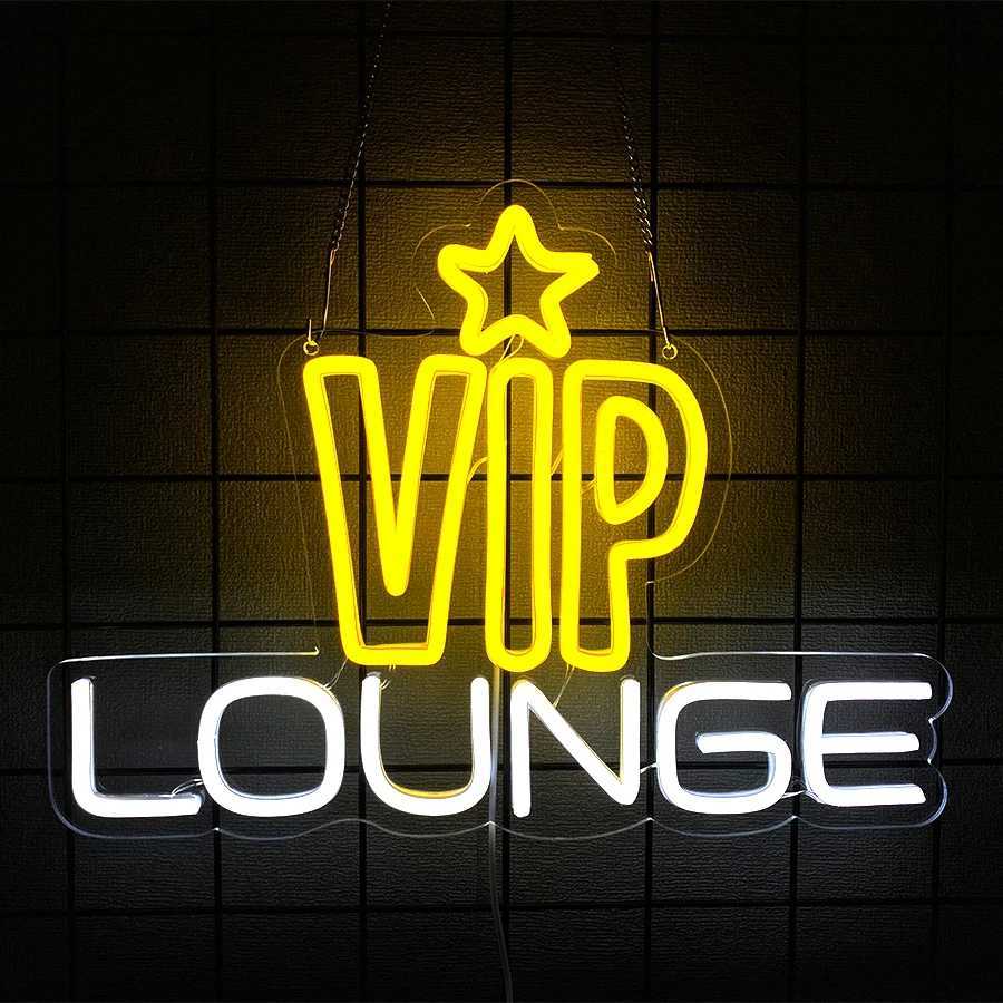 Vip Lounge Series Neon Signs Led Letter Icons Usb Powered Used For Club Bar Hotel Restaurant Beauty Salon Studio Decor H251201