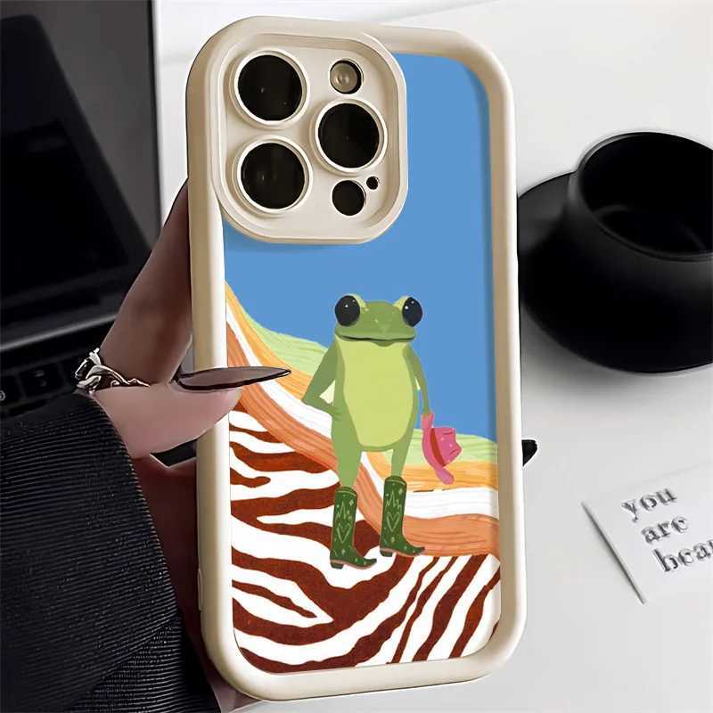 Cute Flower Phone Case For iPhone 16 Pro Case iPhone 13 11 14 15 12 17 Pro Max 16E XR 7 8 Plus SE Cartoon Frog Strawberry Cover J251202