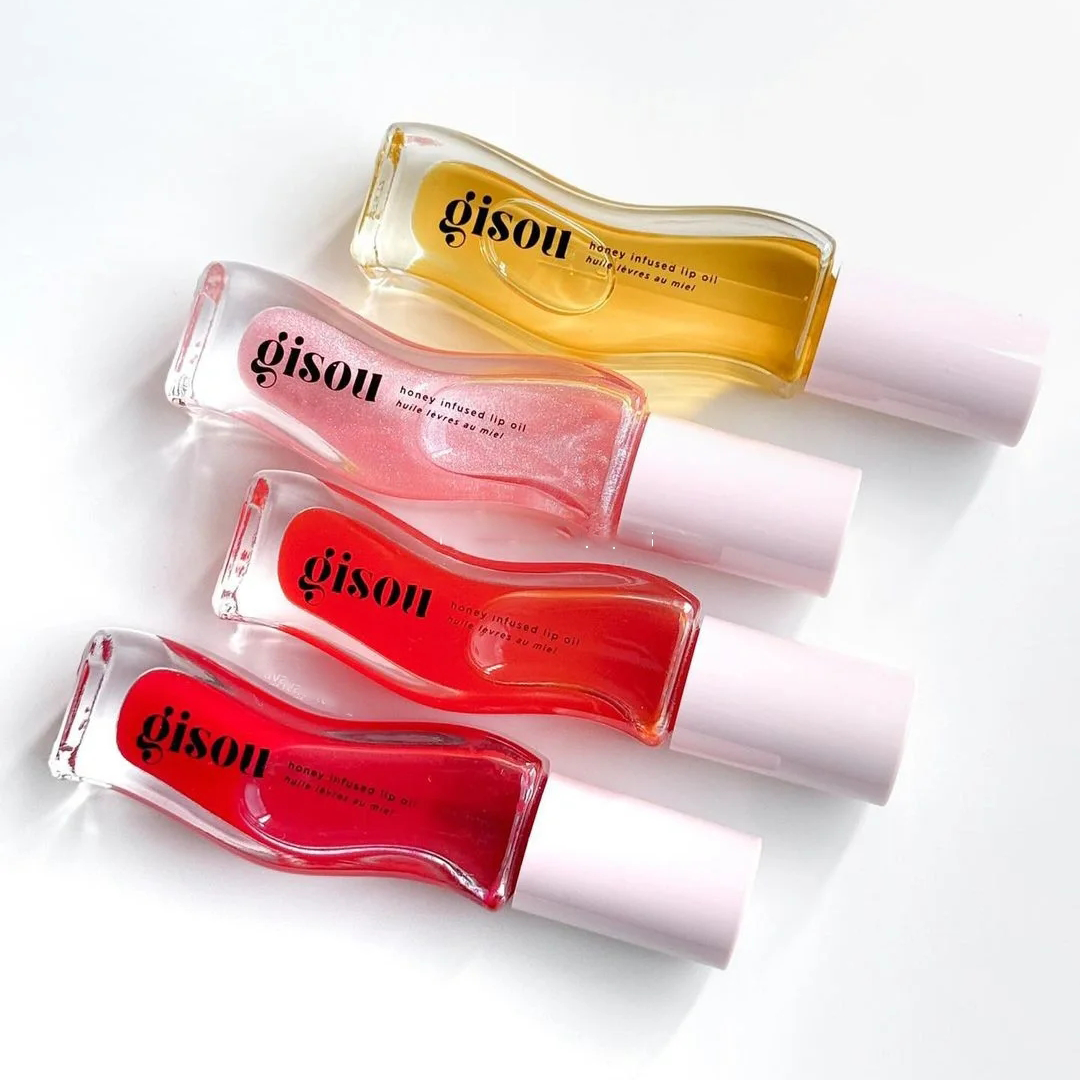 Gisou Lip Oil Honey Infused Lip Gloss 8ml Moisturizing Lipgloss Coconut Frost Honey Gold Mango Passion Punch Strawberry Watermelon Sugar Make Up Lips 