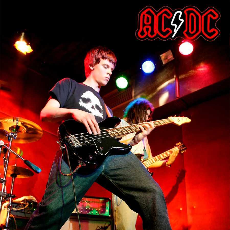 Ac/Dc Band Led Neon Sign Usb Powered Perfect For Music Festival Decoder Room Bar Club Wall Art-Ideal Gift For Music Fans H251201