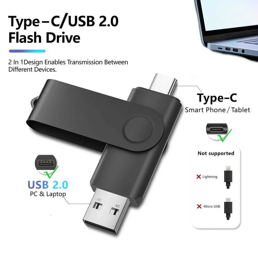 TYPE-C USB Flash Drive sSuitable For Mobile Phones Computers Cameras Universal Memory sticks 8GB 16GB 32GB 64GB 128GB Pen driveM251202